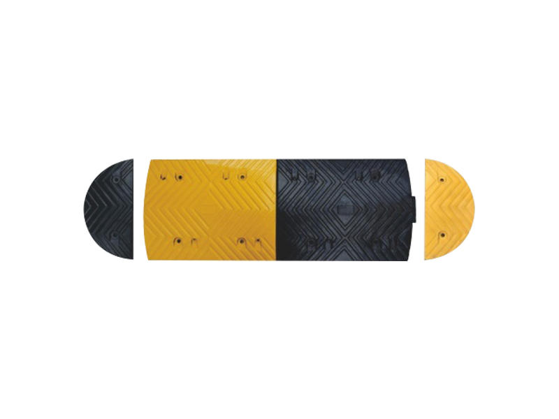 500mm Hot Sale Standard Black And Yellow Rubber Speed Bump